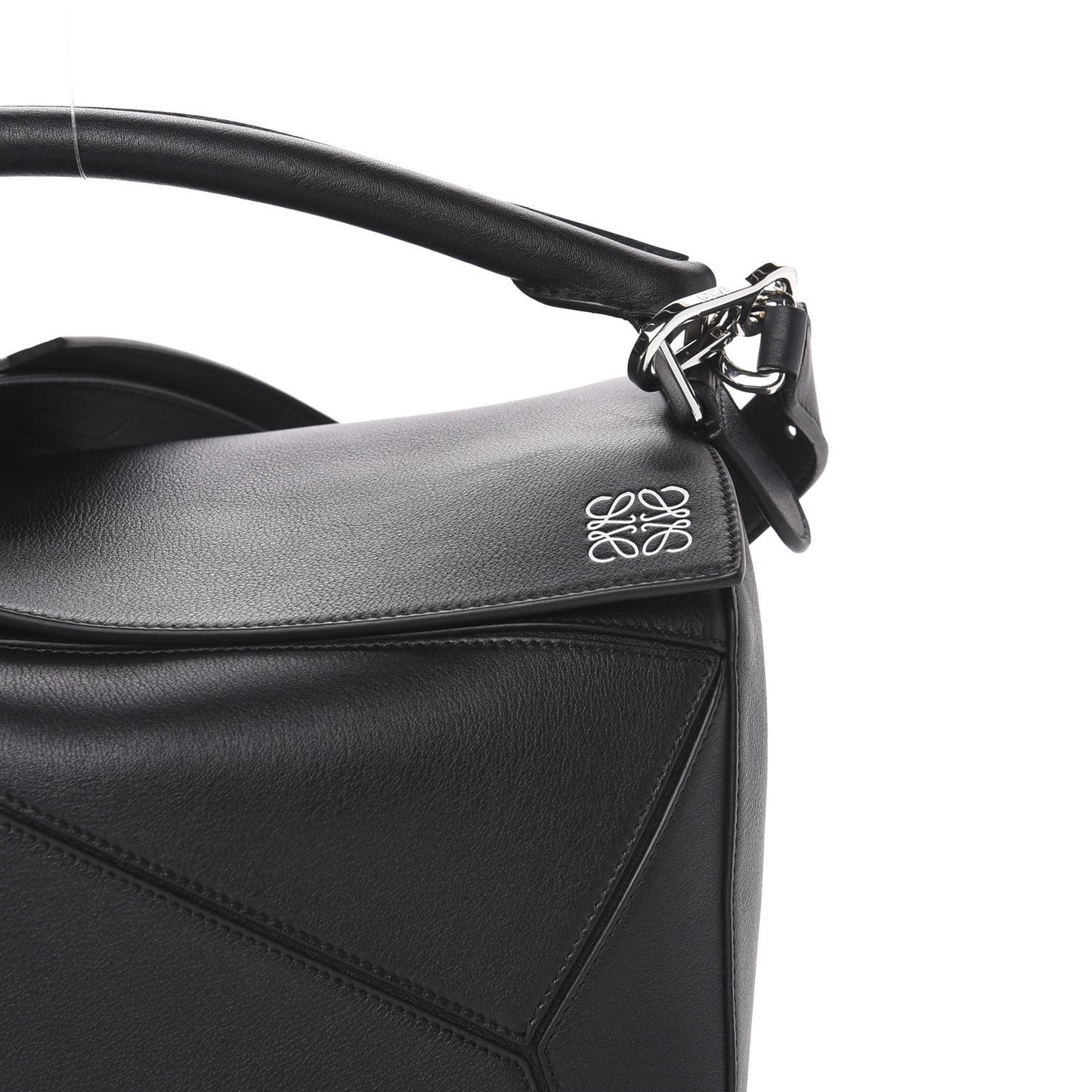 Calfskin Medium Puzzle Bag Black