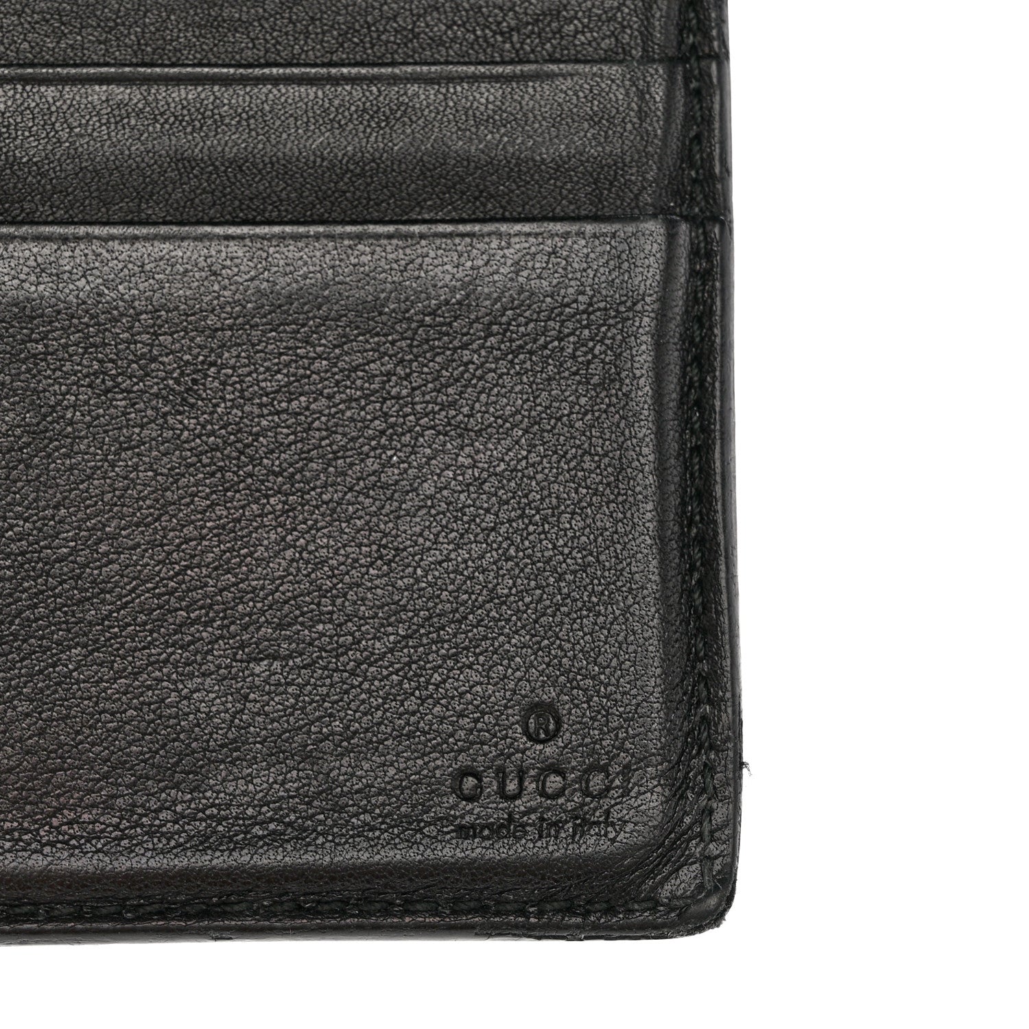 Gucci Guccissima Avel Bi-Fold Wallet Black 6 of 10