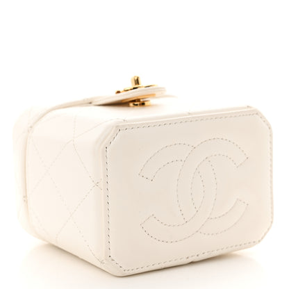 Chanel Lambskin Quilted Vanity Clutch With Chain White 4 of 10
