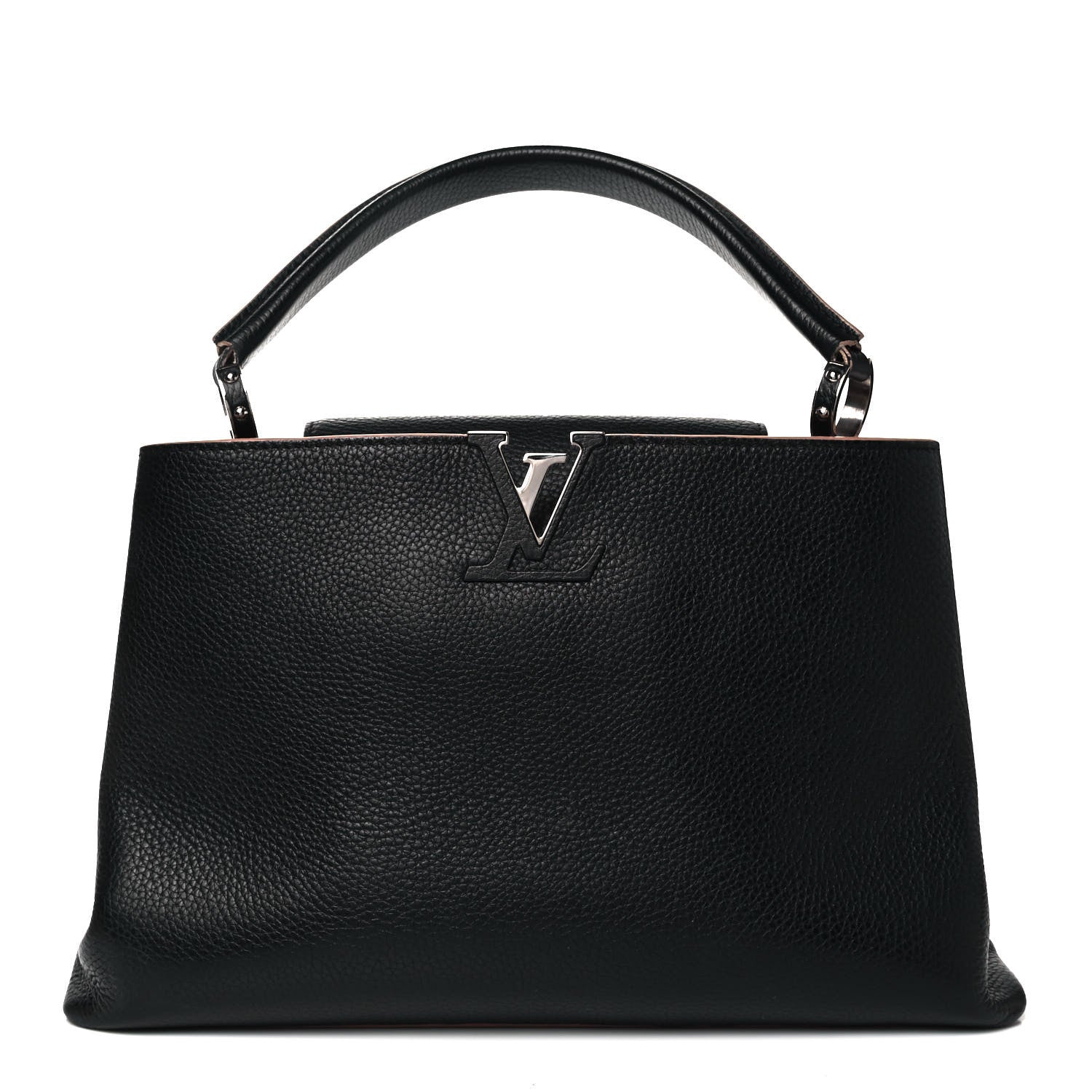 Louis Vuitton Taurillon Capucines MM Black Petale 1 of 15