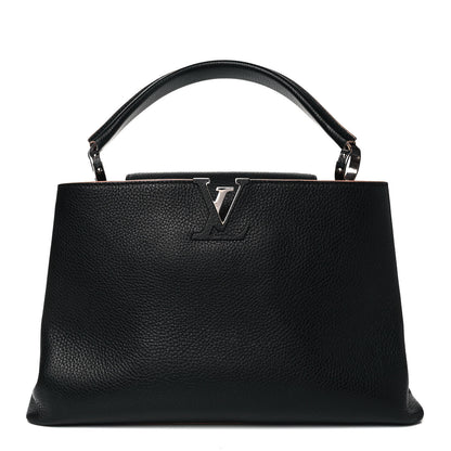Louis Vuitton Taurillon Capucines MM Black Petale 1 of 15