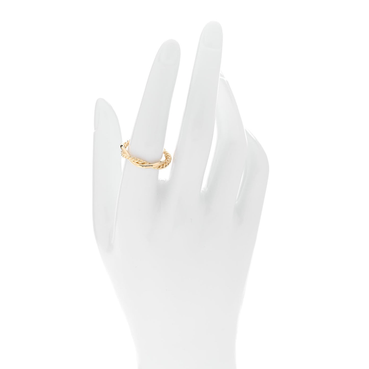 18K Yellow Gold Diamond Petite Infinity Twisted Ring  56 7.5