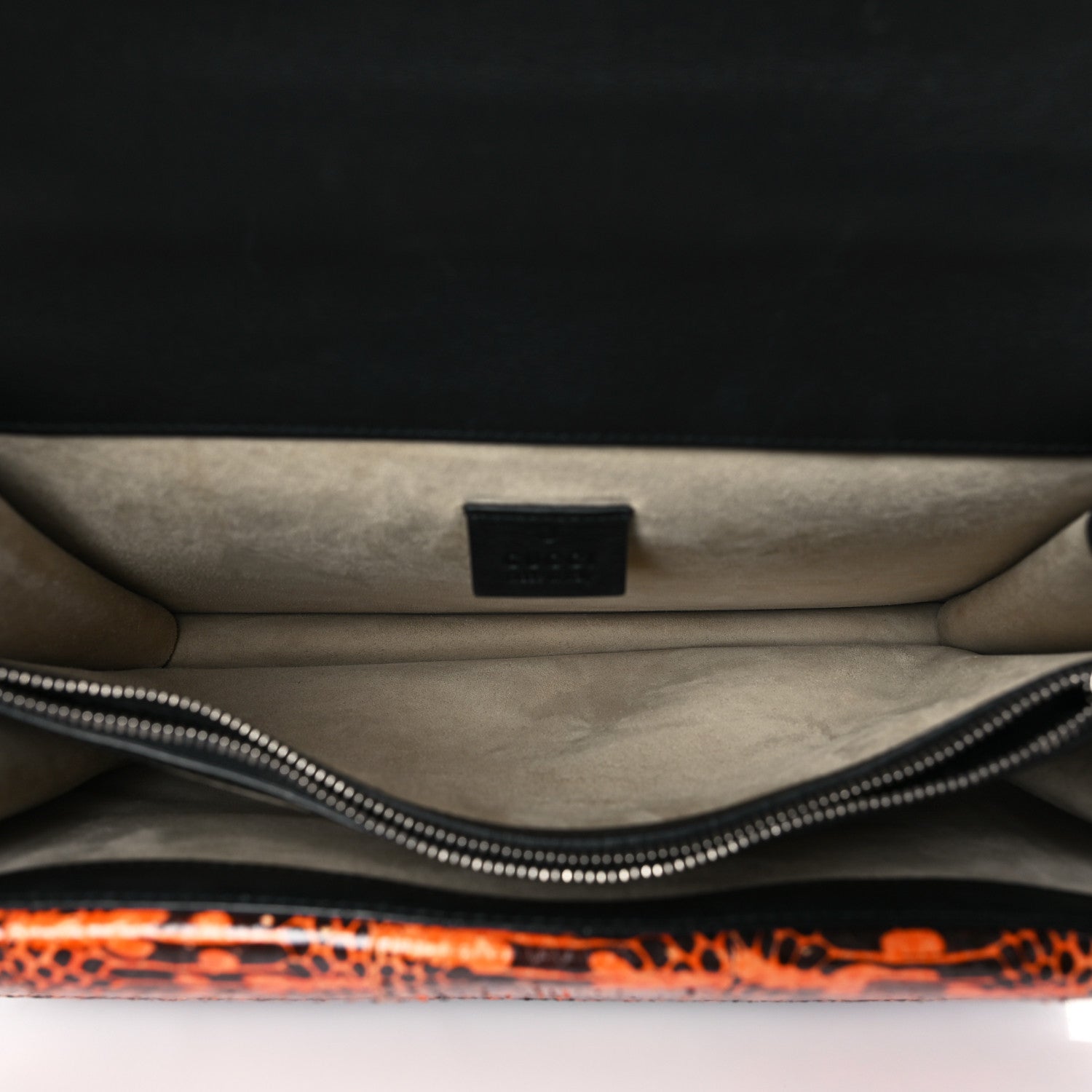 Gucci GG Supreme Monogram Snakeskin Elton Embroidered Medium Dionysus Shoulder Bag Beige Orange 5 of 9