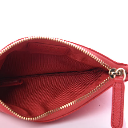 Chanel Caviar Quilted Small Cosmetic Case Red 4 of 10
