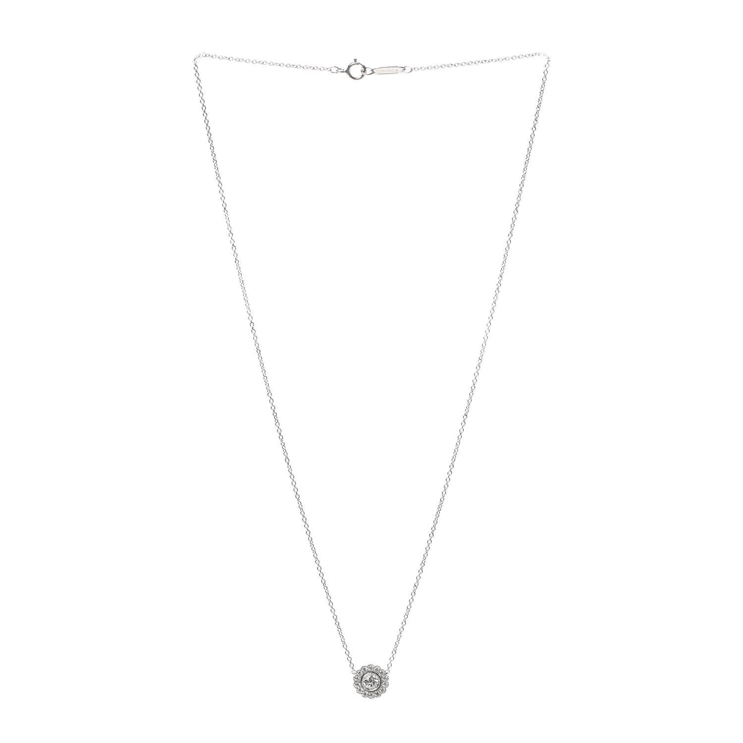 Platinum Diamond Enchant Flower Pendant Necklace