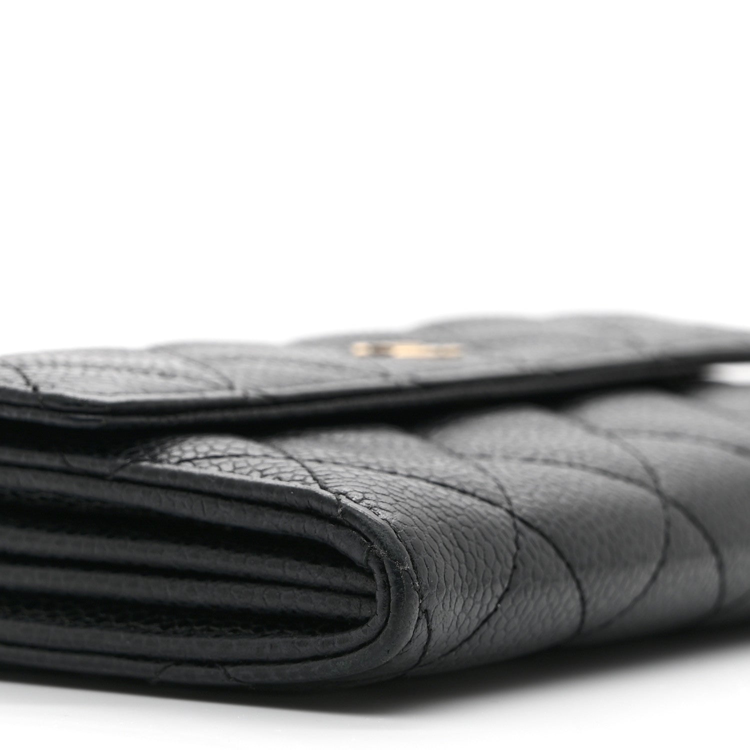 Chanel Caviar Quilted Large Gusset Flap Wallet Black 9 of 10