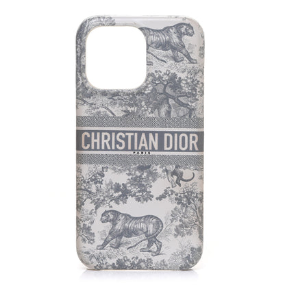 Christian Dior Calfskin Toile De Jouy iPhone 13 Pro Case Grey 1 of 5