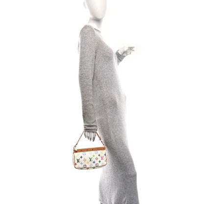 Louis Vuitton Monogram Multicolor Pochette Accessories White 2 of 9