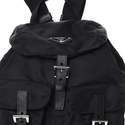 Prada Tessuto Nylon Saffiano Small Backpack Black 9 of 9