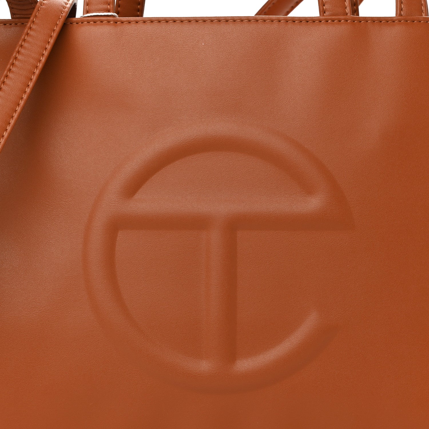Telfar Vegan Leather Medium Shopping Bag Tan 8 of 10