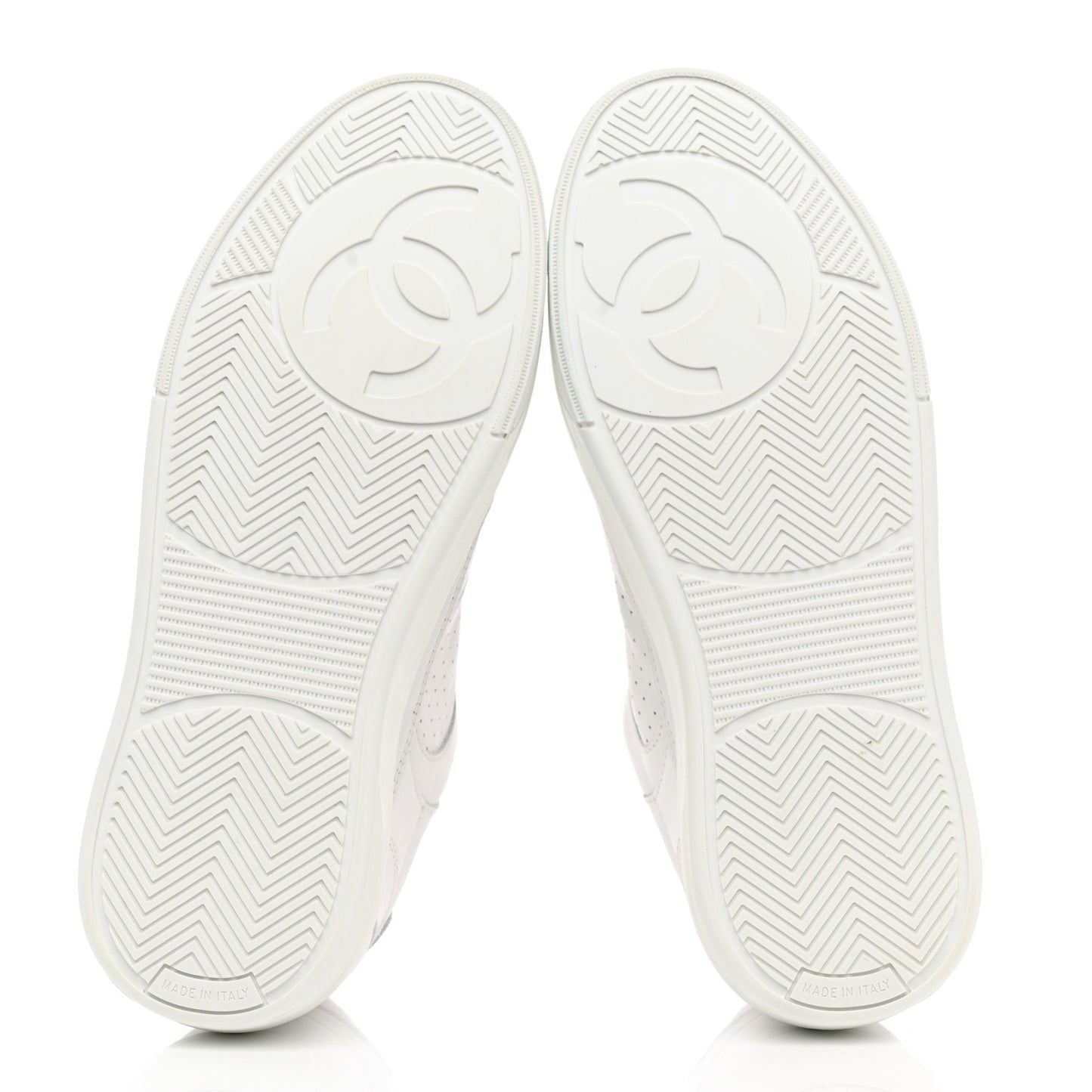 Calfskin Womens Logo Sneakers 36 White