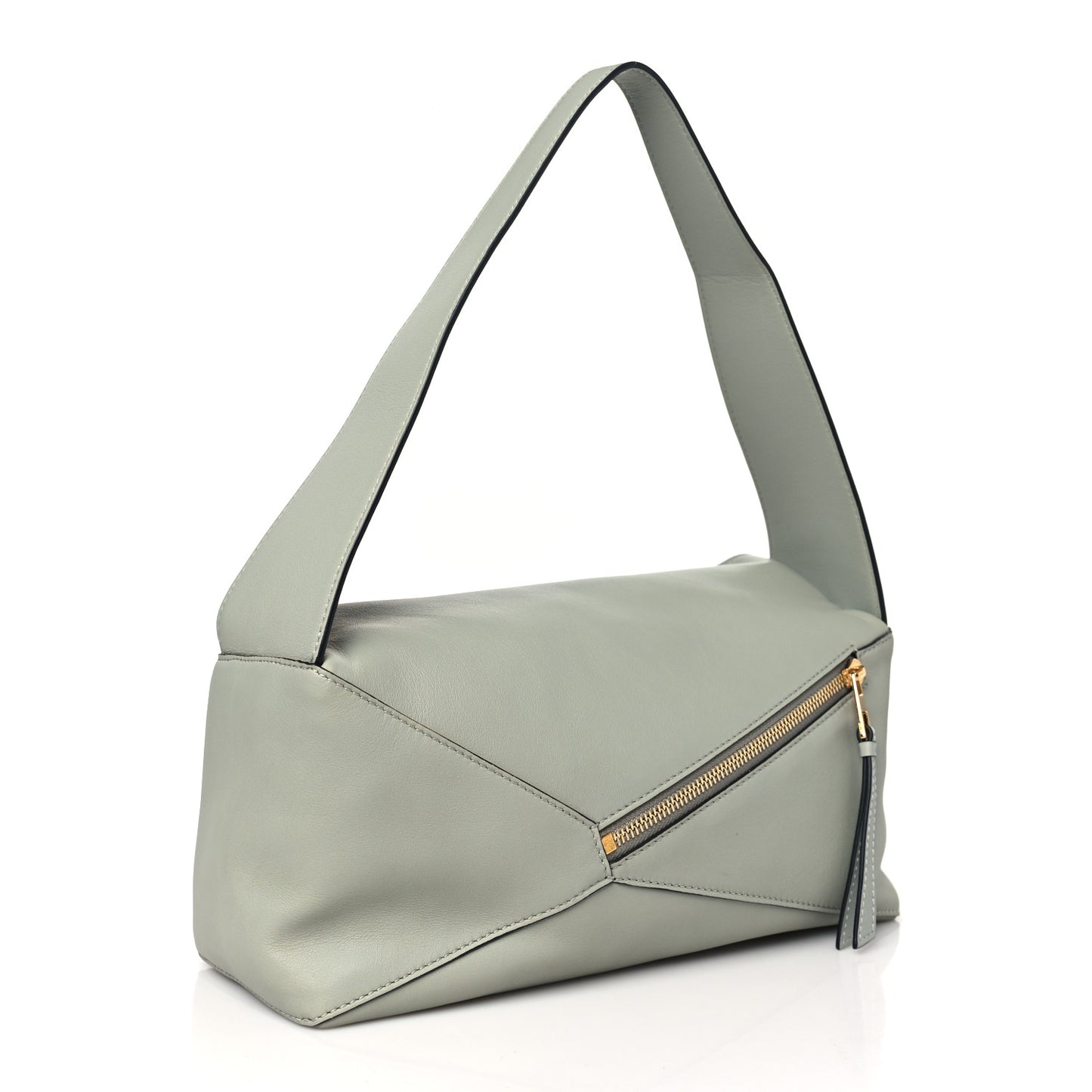 Calfskin Puzzle Hobo Light Celadon