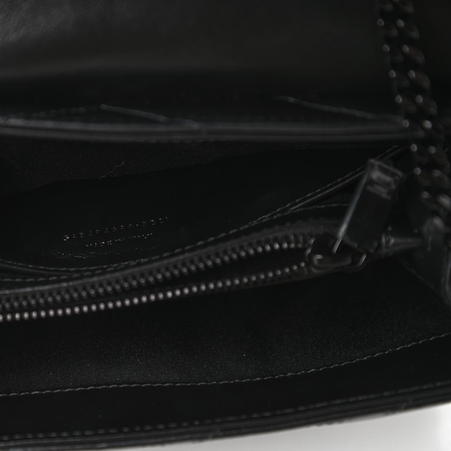 Saint Laurent Calfskin Y Quilted Monogram Small Loulou Chain Satchel Black 9 of 10