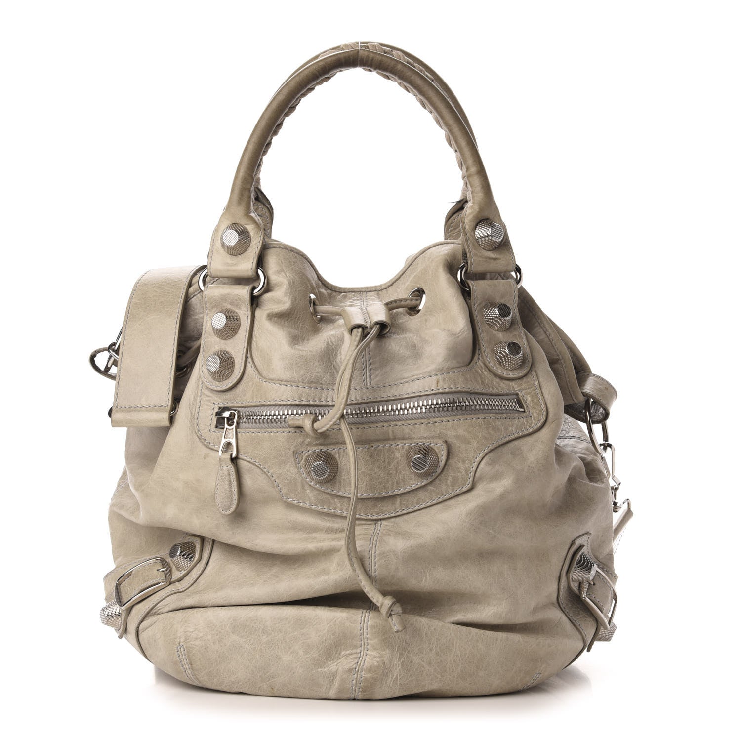 Balenciaga Agneau Giant 21 Silver Hardware Hardware Pompon Natural 3 of 18