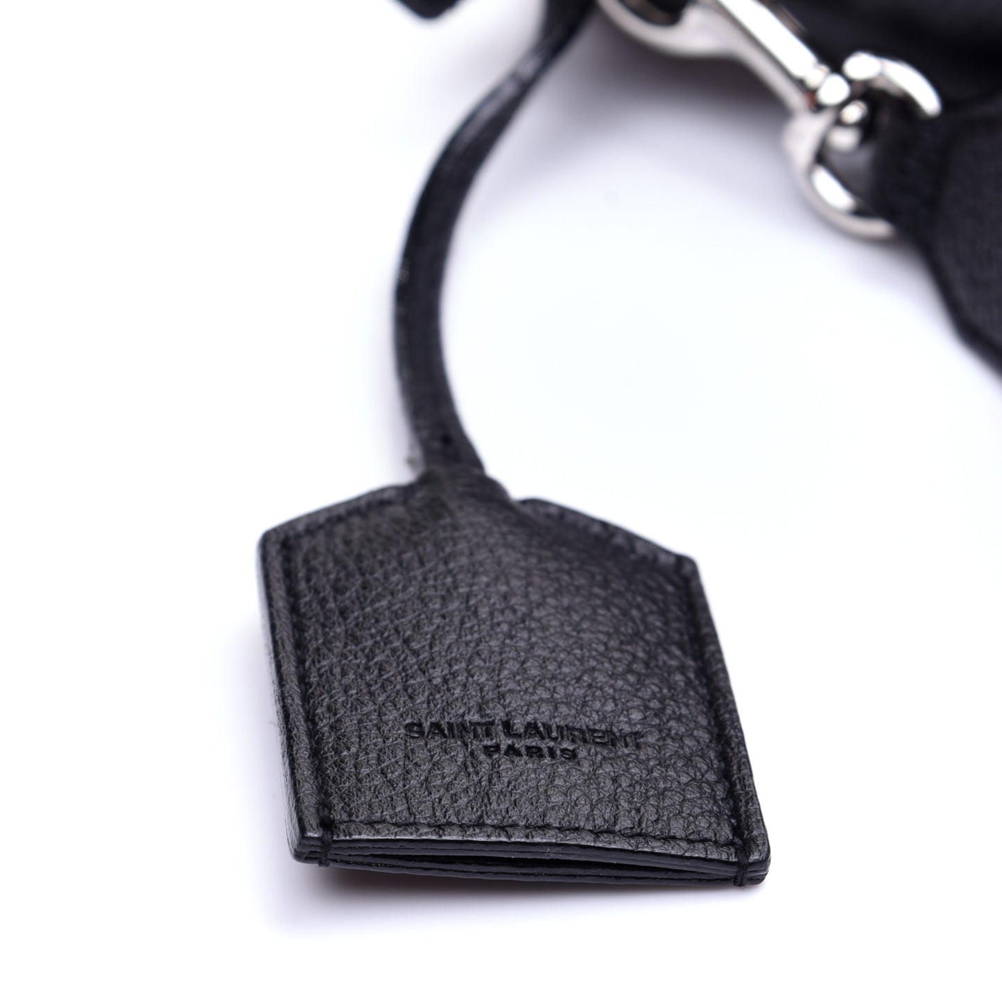 Grained Calfskin Medium Monogram Sunset Satchel Black