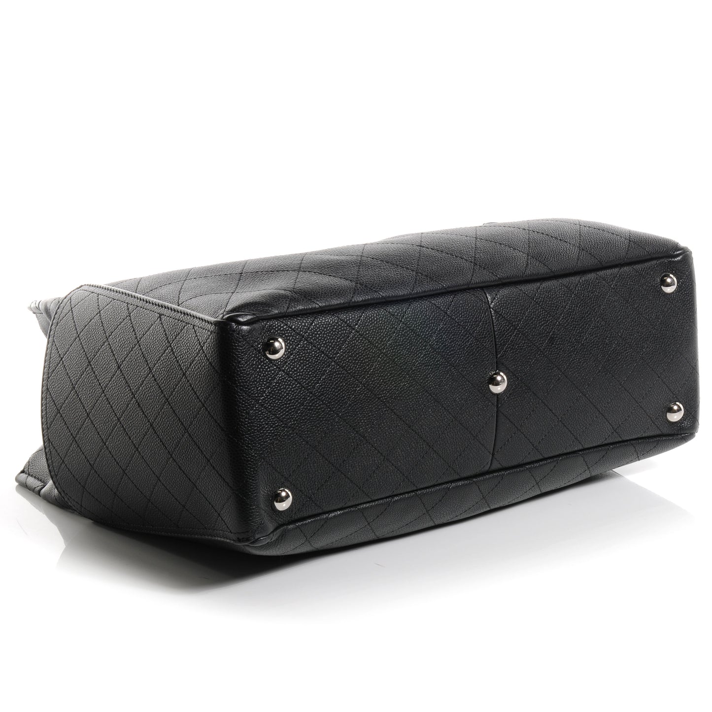 Grained Calfskin CC Pocket Tote Black