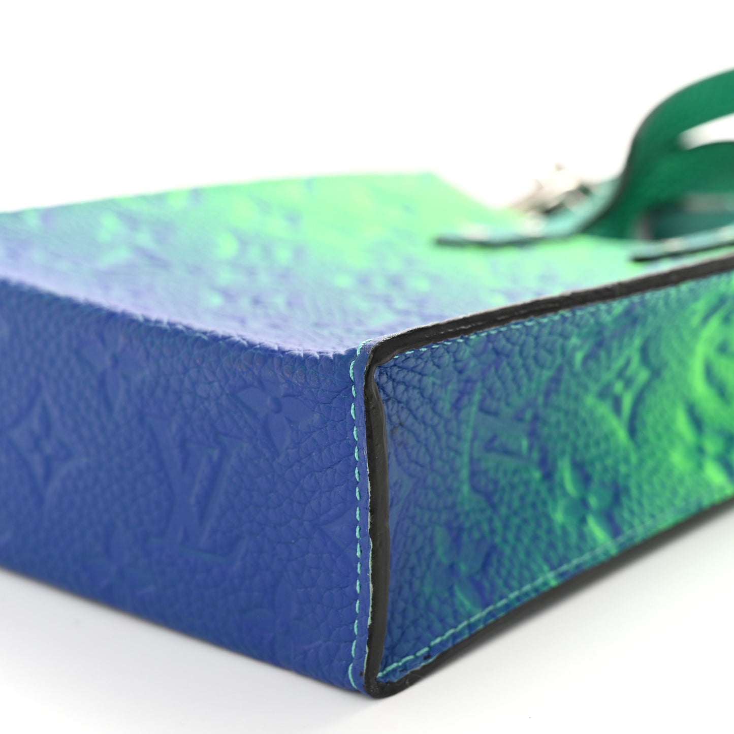 Taurillon Illusion Sac Plat XS Bleu Vert