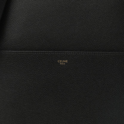Celine Soft Grained Calfskin Sangle Bucket Bag Black 7 of 9