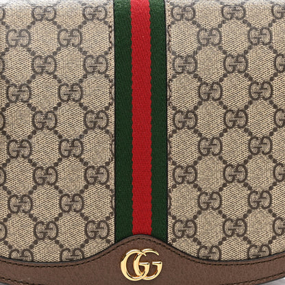 Gucci GG Supreme Monogram Web Small Ophidia Flap Messenger Bag Brown 8 of 10