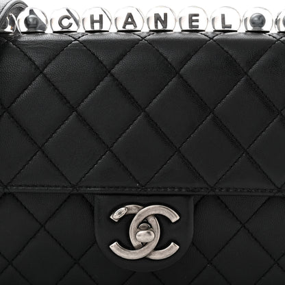 Chanel Lambskin Quilted Small Chic Pearls Flap Black 8 of 10