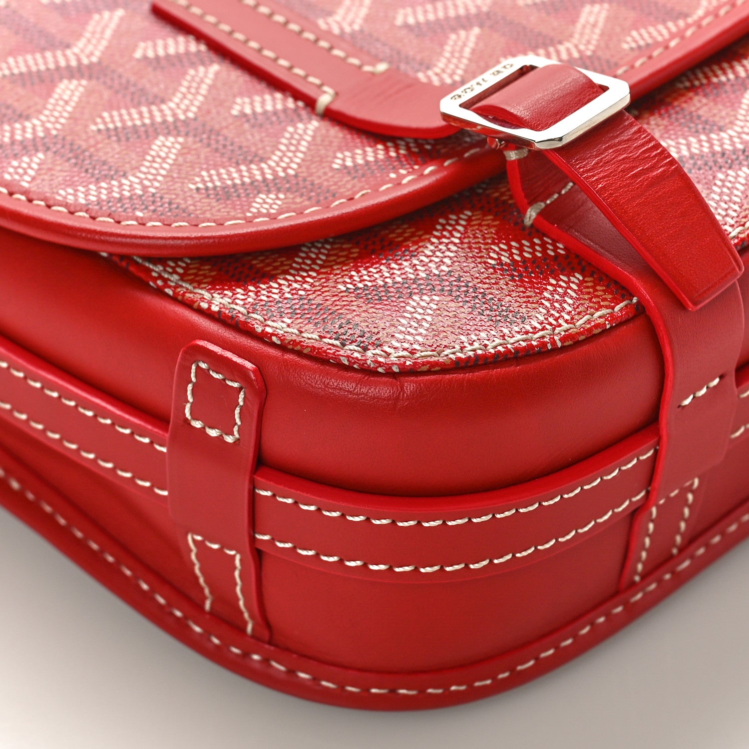 Goyard Goyardine Belvedere PM Messenger Bag Red 7 of 8