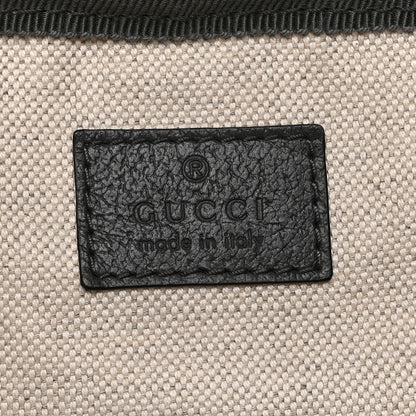 Gucci GG Supreme Monogram Textured Dollar Calfskin Medium Ophidia Double Buckle Backpack Grey Black Graphite Grey 6 of 10