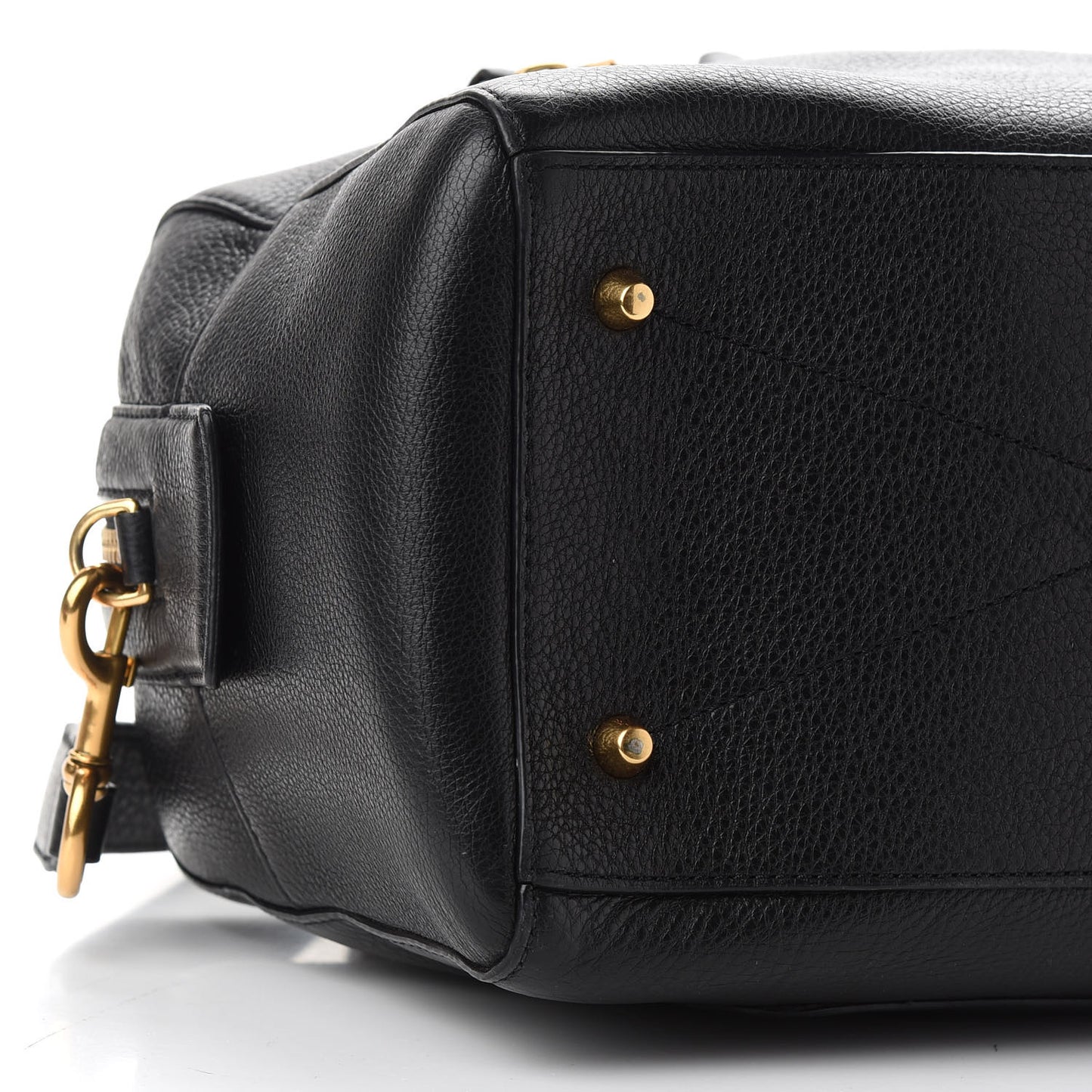 Calfskin Recruit Bauletto Satchel Tote Bag Black