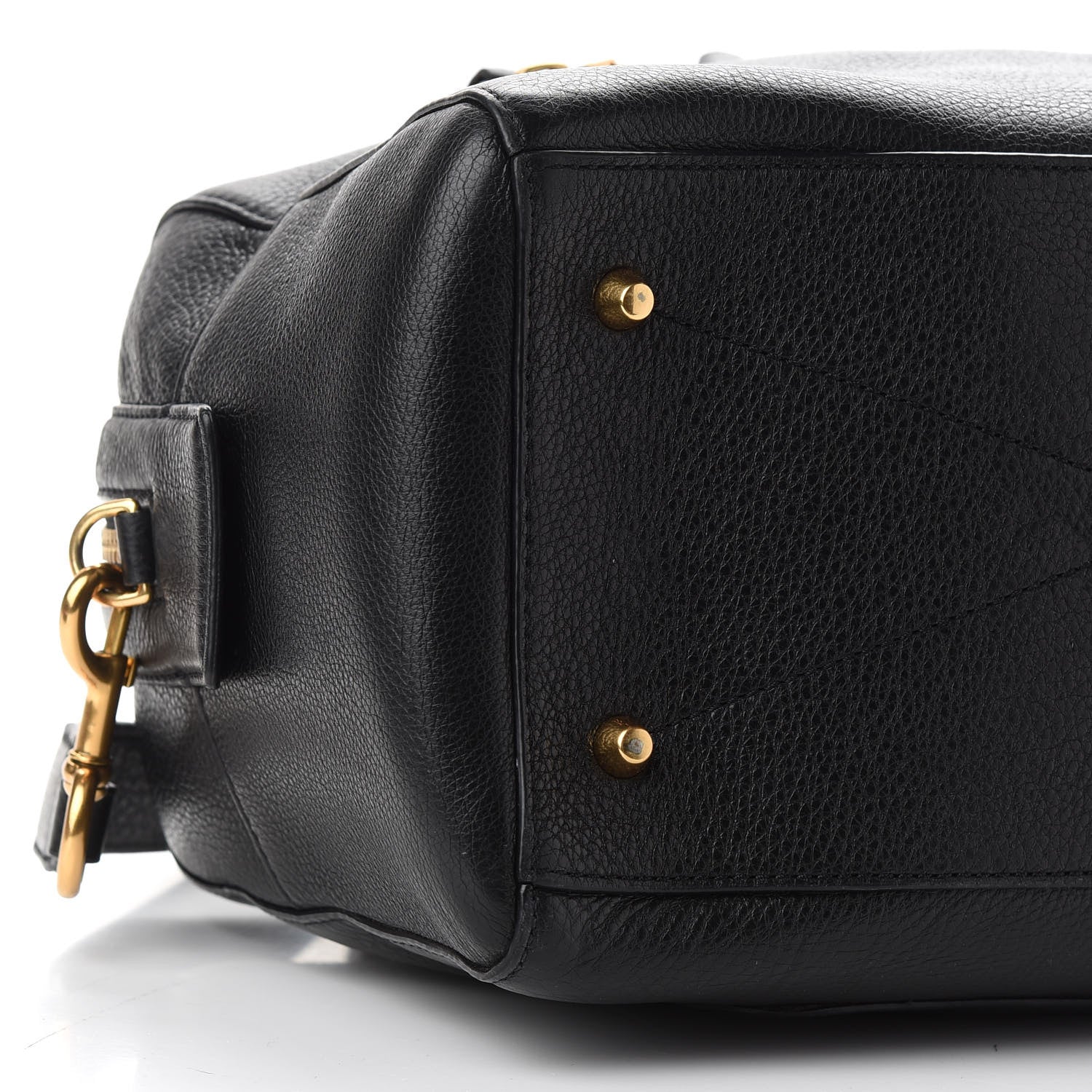 Marc Jacobs Calfskin Recruit Bauletto Satchel Tote Bag Black 9 of 13