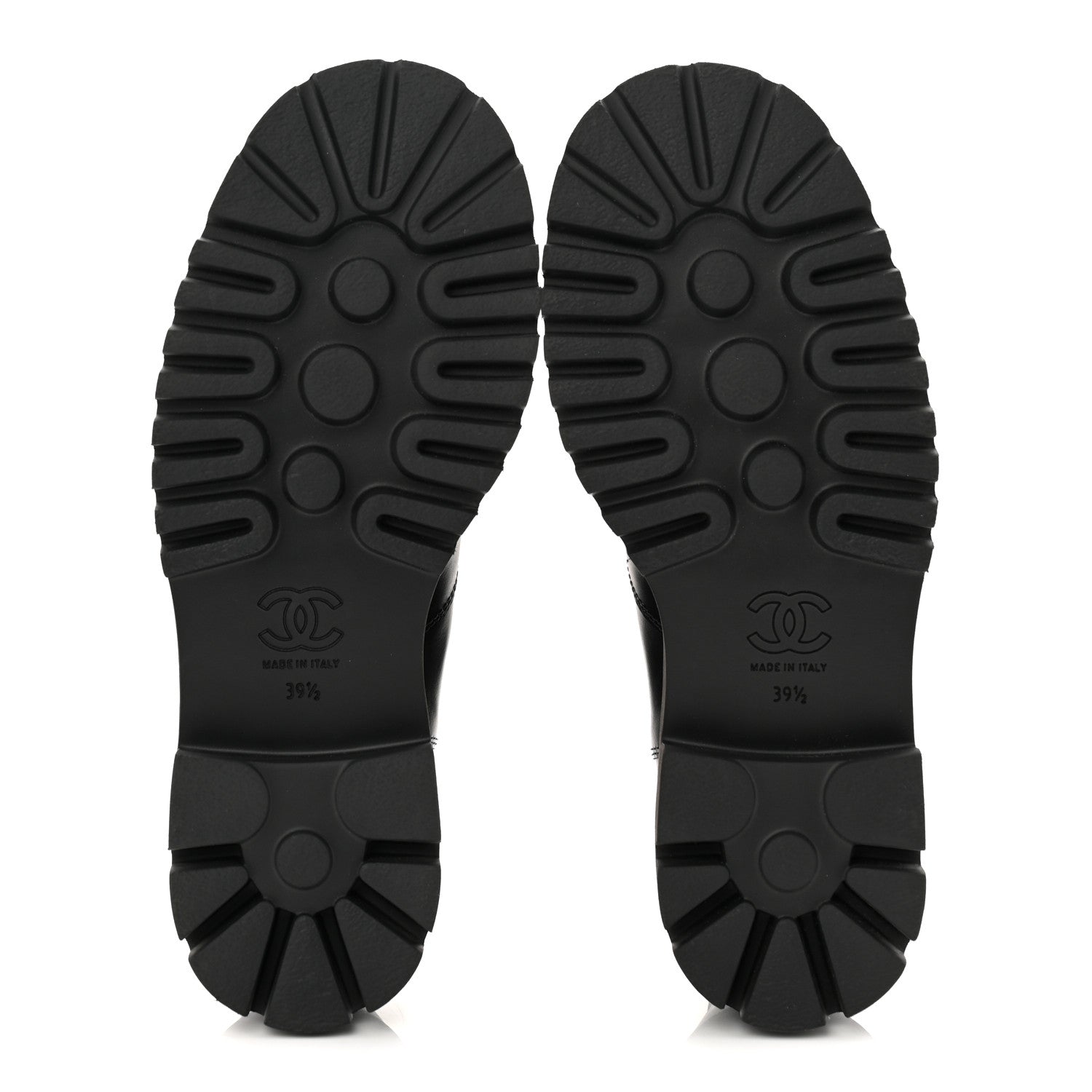 Chanel Calfskin Cap Toe CC Short Boots 39.5 Black 6 of 9