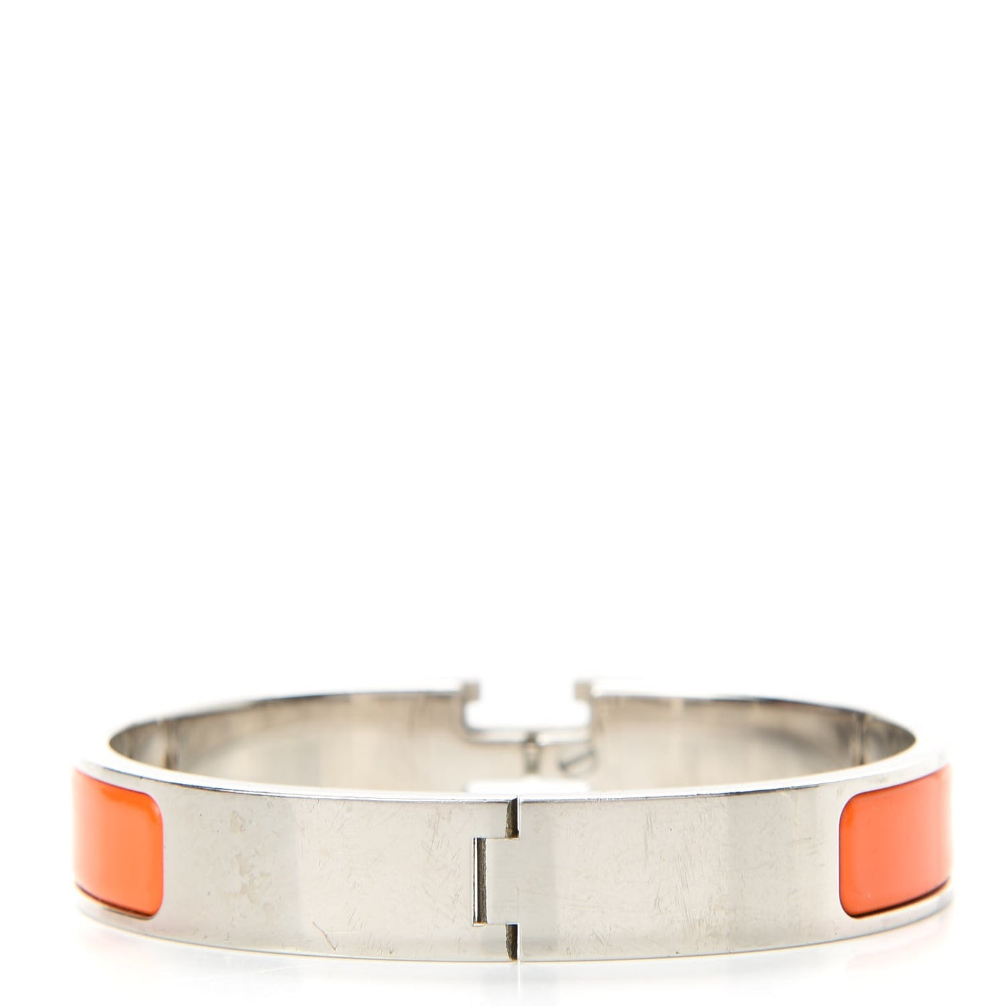 Enamel Narrow Clic Clac H Bracelet GM Orange