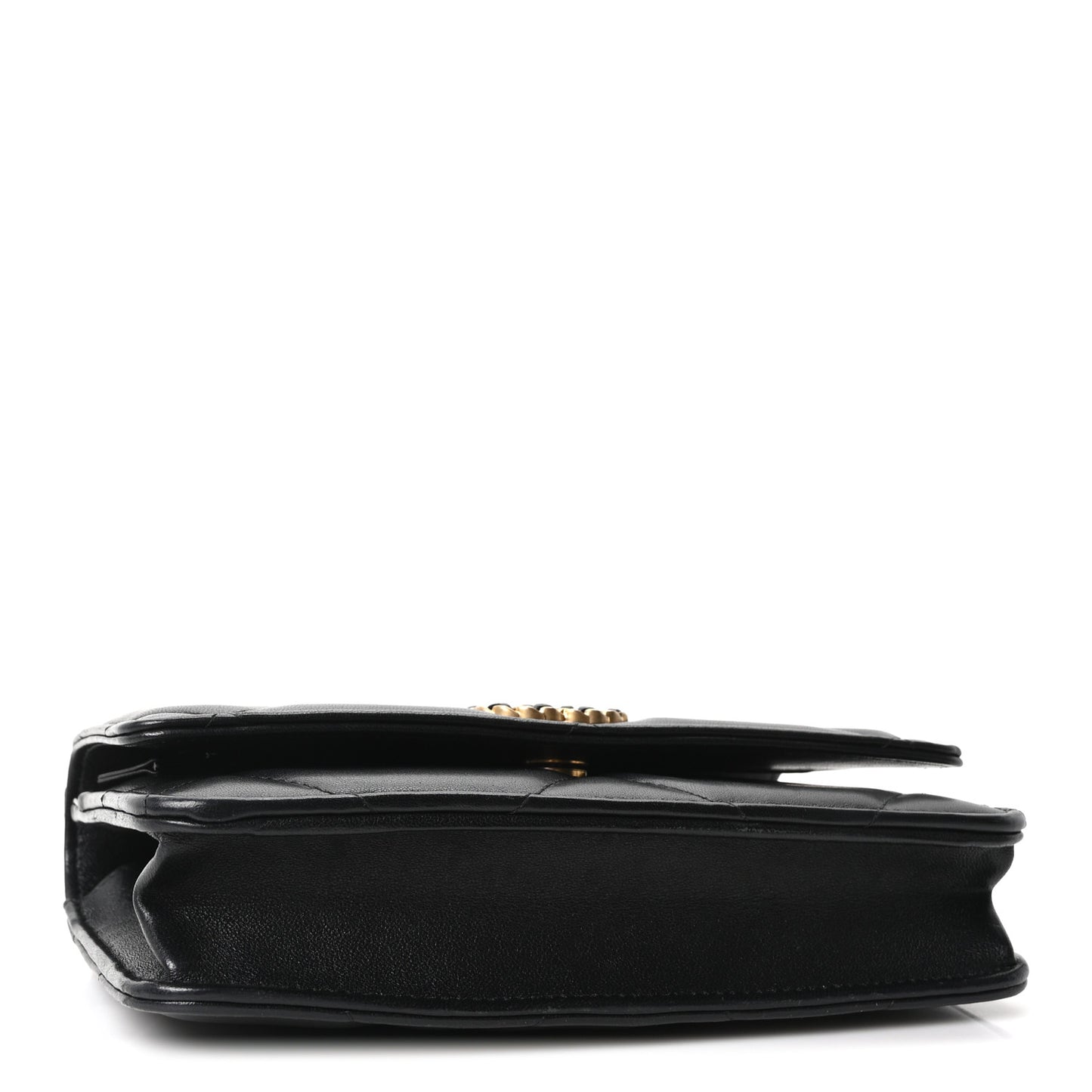 Lambskin Quilted Chanel 19 Wallet On Chain WOC Black