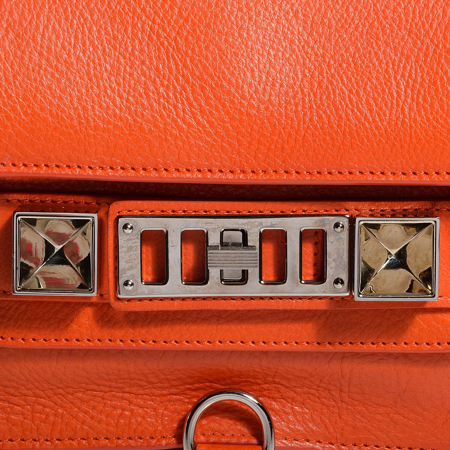 Leather Mini PS11 Classic Shoulder Bag Tangerine