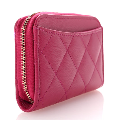Chanel Caviar Quilted Zip Coin Purse Fuchsia 3 of 8