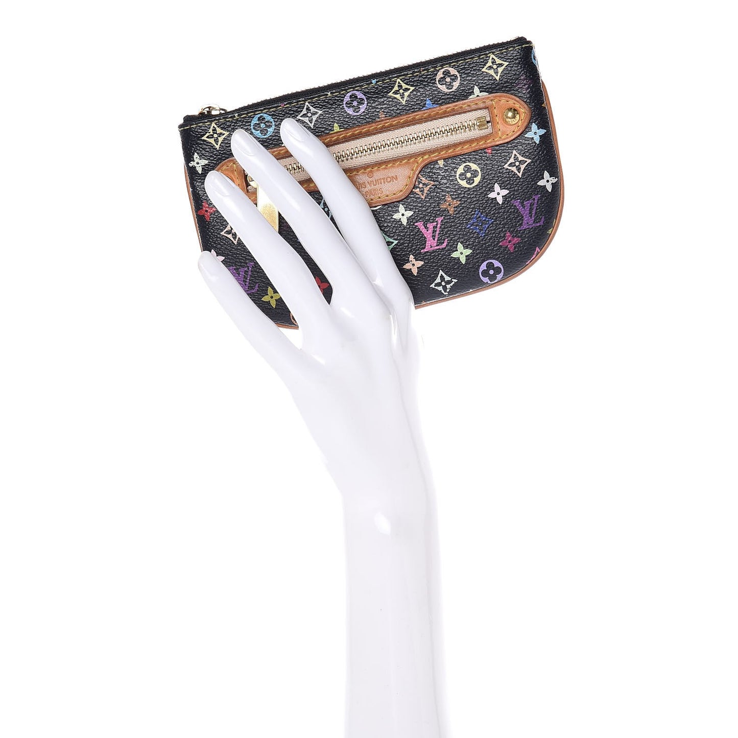 Monogram Multicolor Pochette Plate MM Black