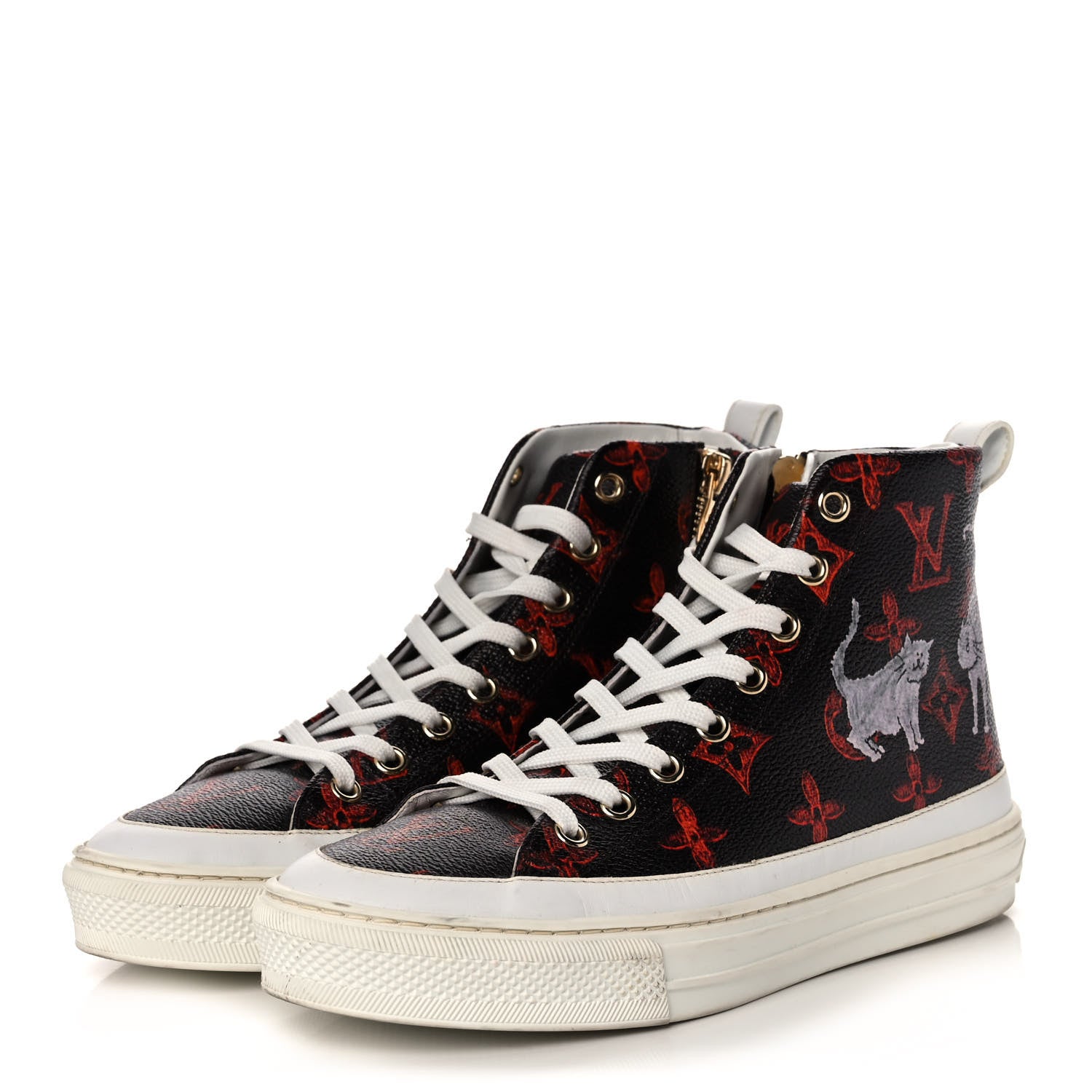Louis Vuitton Catogram Stellar Sneaker Boots 35 Marron 3 of 9