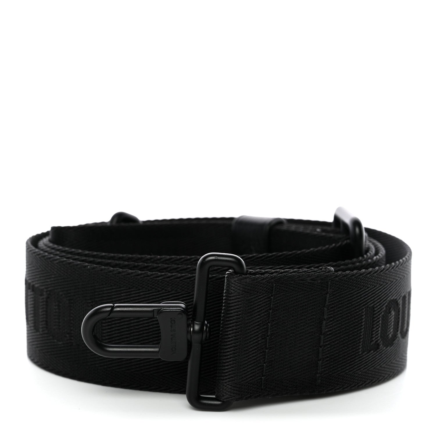 Louis Vuitton Jacquard Canvas Keepall Bandouliere Adjustable Shoulder Strap Black 1 of 4