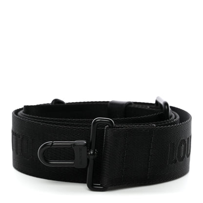 Louis Vuitton Jacquard Canvas Keepall Bandouliere Adjustable Shoulder Strap Black 1 of 4
