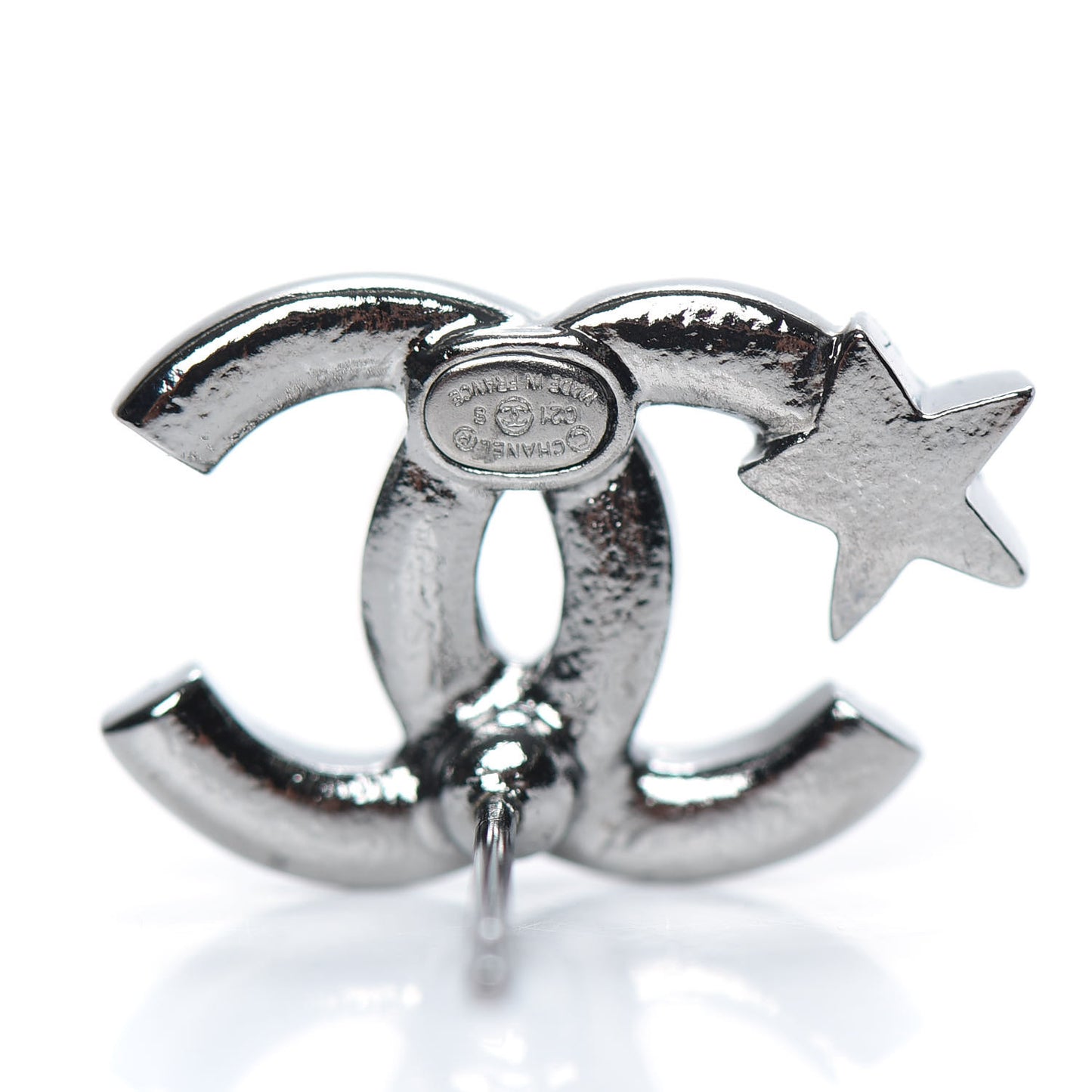Crystal CC Starfall Earrings Silver