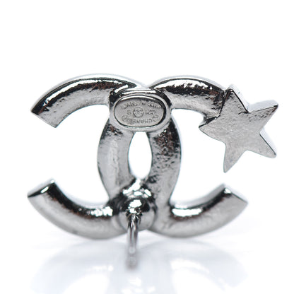 Chanel Crystal CC Starfall Earrings Silver 4 of 5