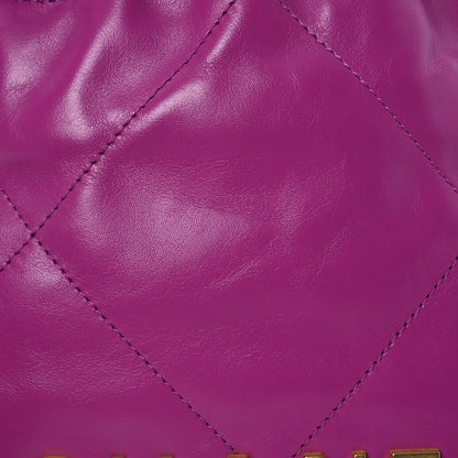 Chanel Shiny Calfskin Quilted Mini Chanel 22 Purple 8 of 11