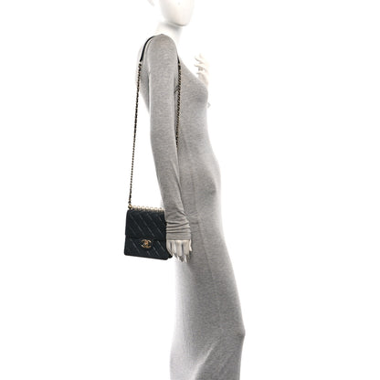 Chanel Lambskin Quilted Chic Pearls Flap Black 2 of 10