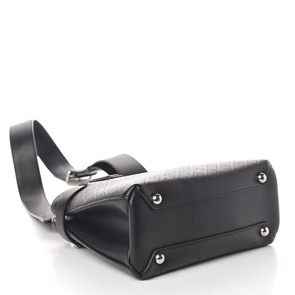 Burberry Calfskin Perforated Small Banner Tote Black 4 of 9
