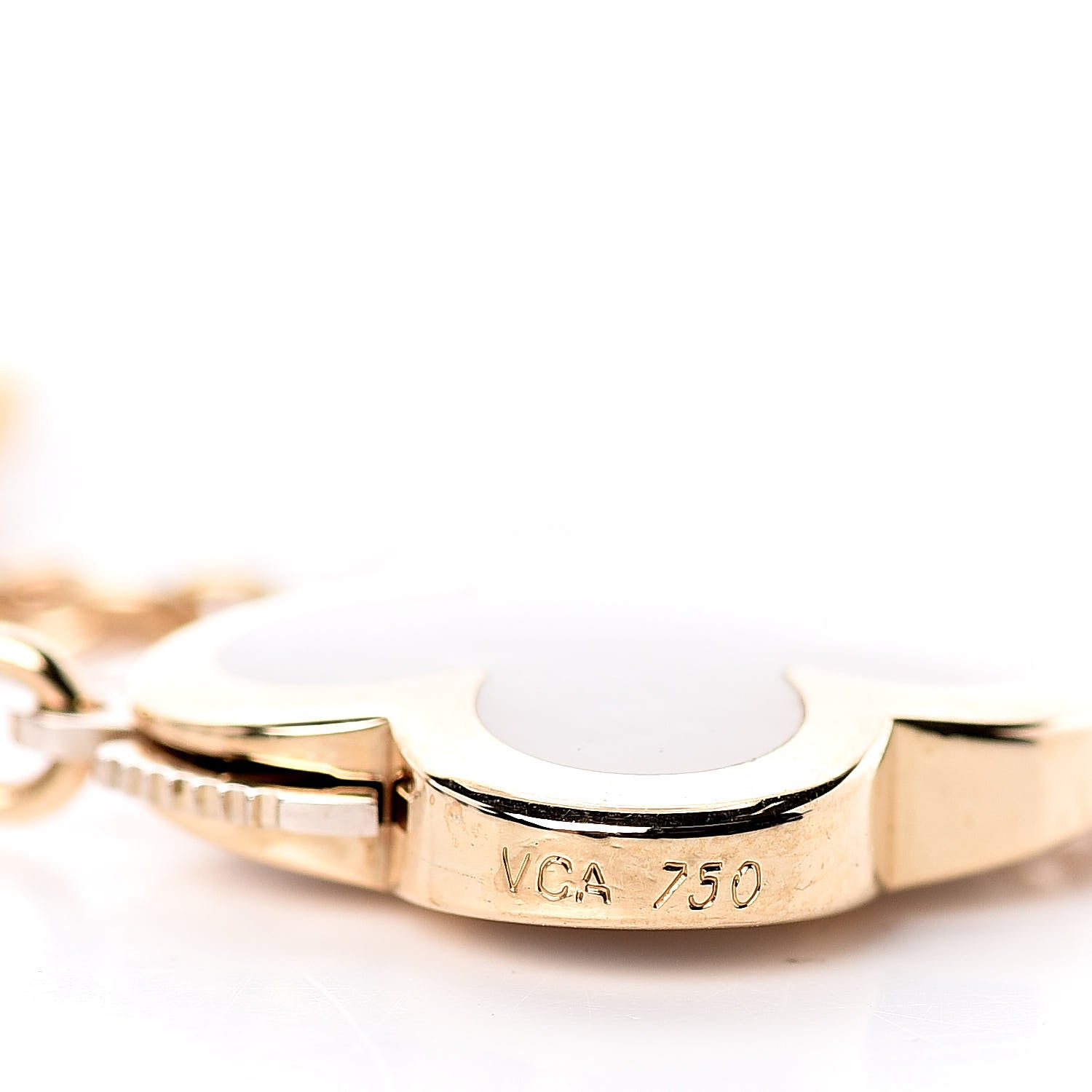 Van Cleef & Arpels 18K Yellow Gold Mother of Pearl 4 Motifs Pure Alhambra Bracelet 5 of 6