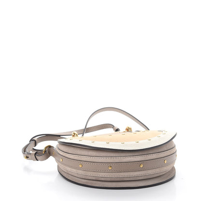 Chloe Smooth Calfskin Suede Patchwork Studded Small Pixie Bag Motty Grey 4 of 7