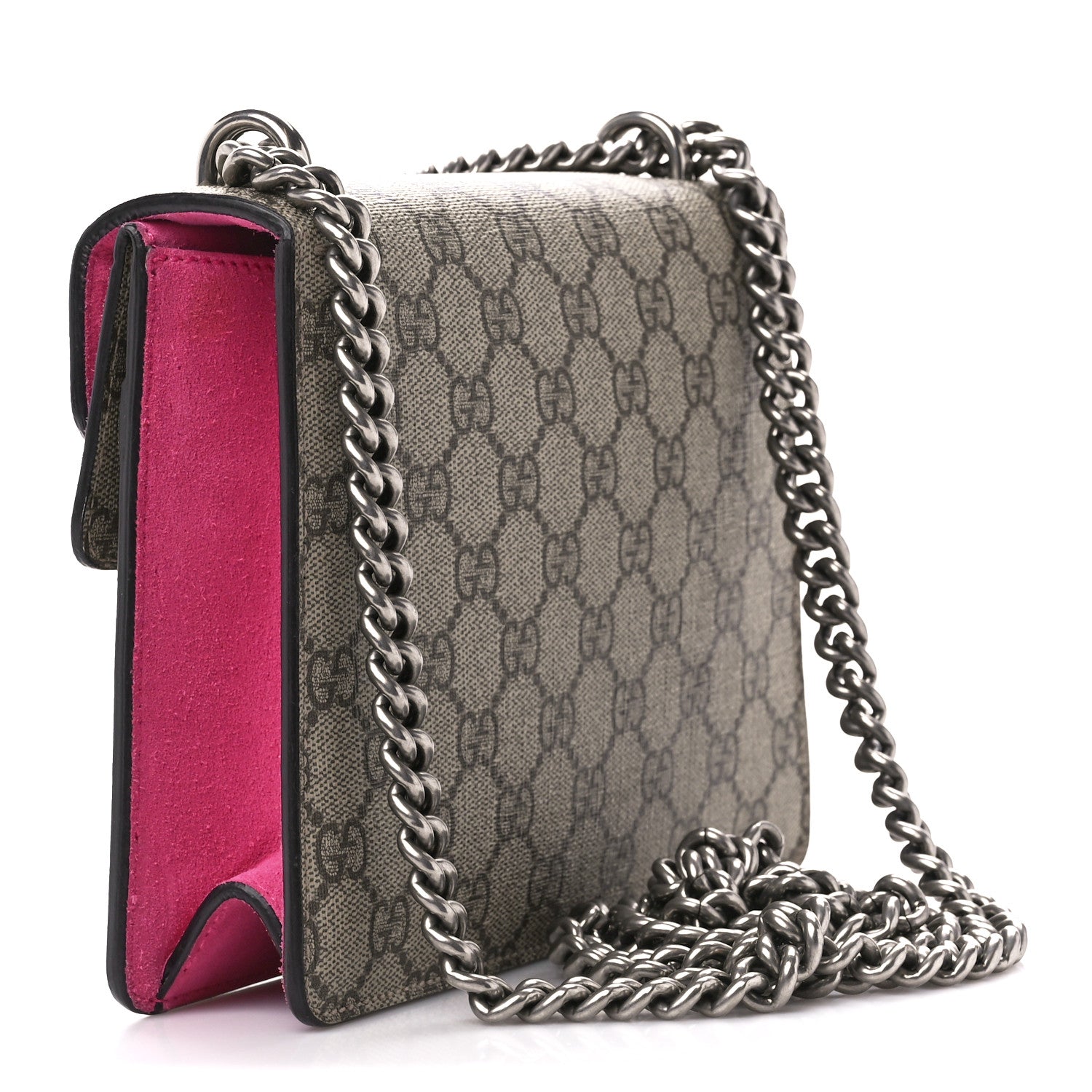 Gucci GG Supreme Monogram Mini Dionysus Shoulder Bag Pink 3 of 12