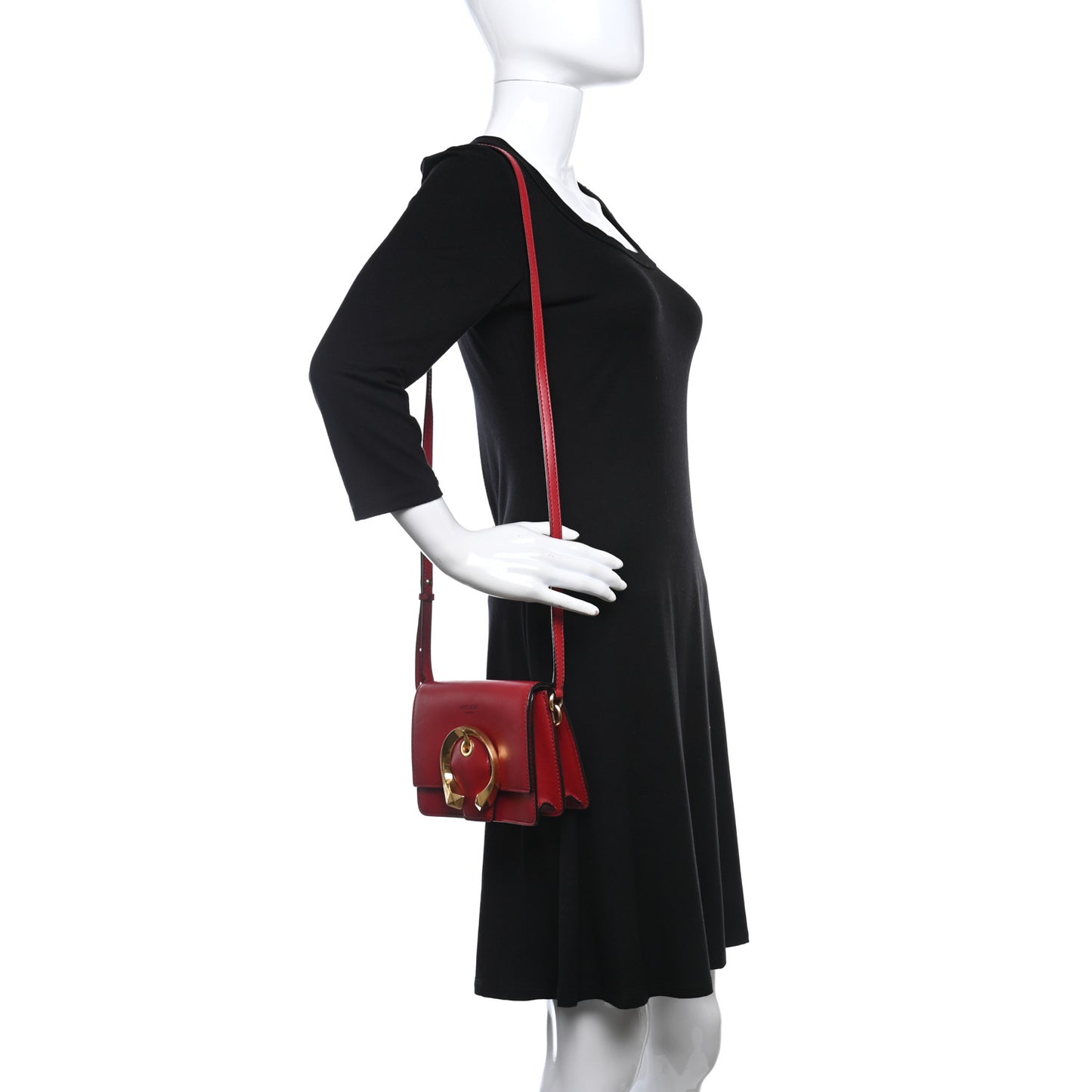 Calfskin Small Madeline Shoulder Bag Red
