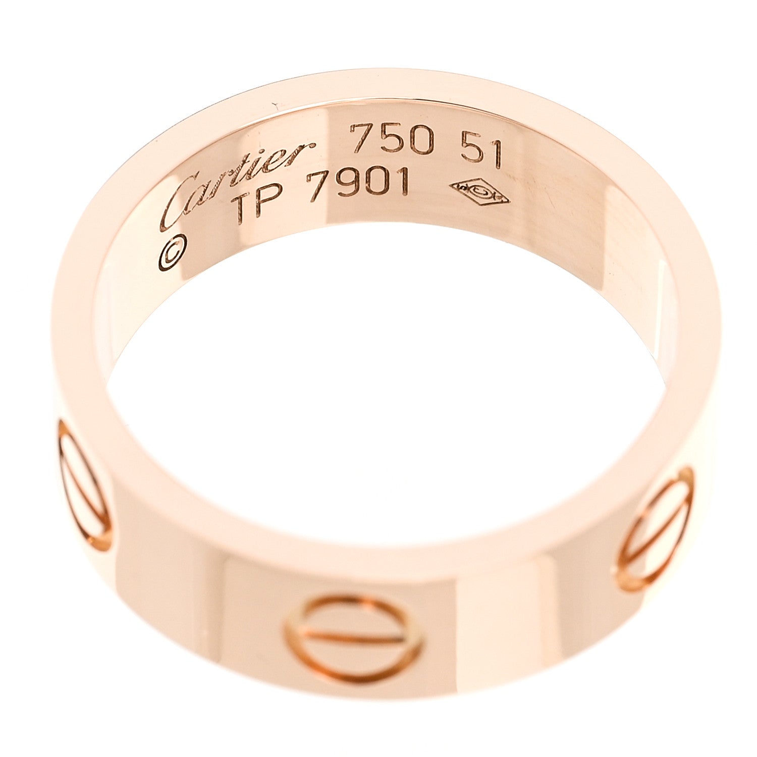 Cartier 18K Pink Gold 5.5mm LOVE Ring 51 5.75 4 of 4
