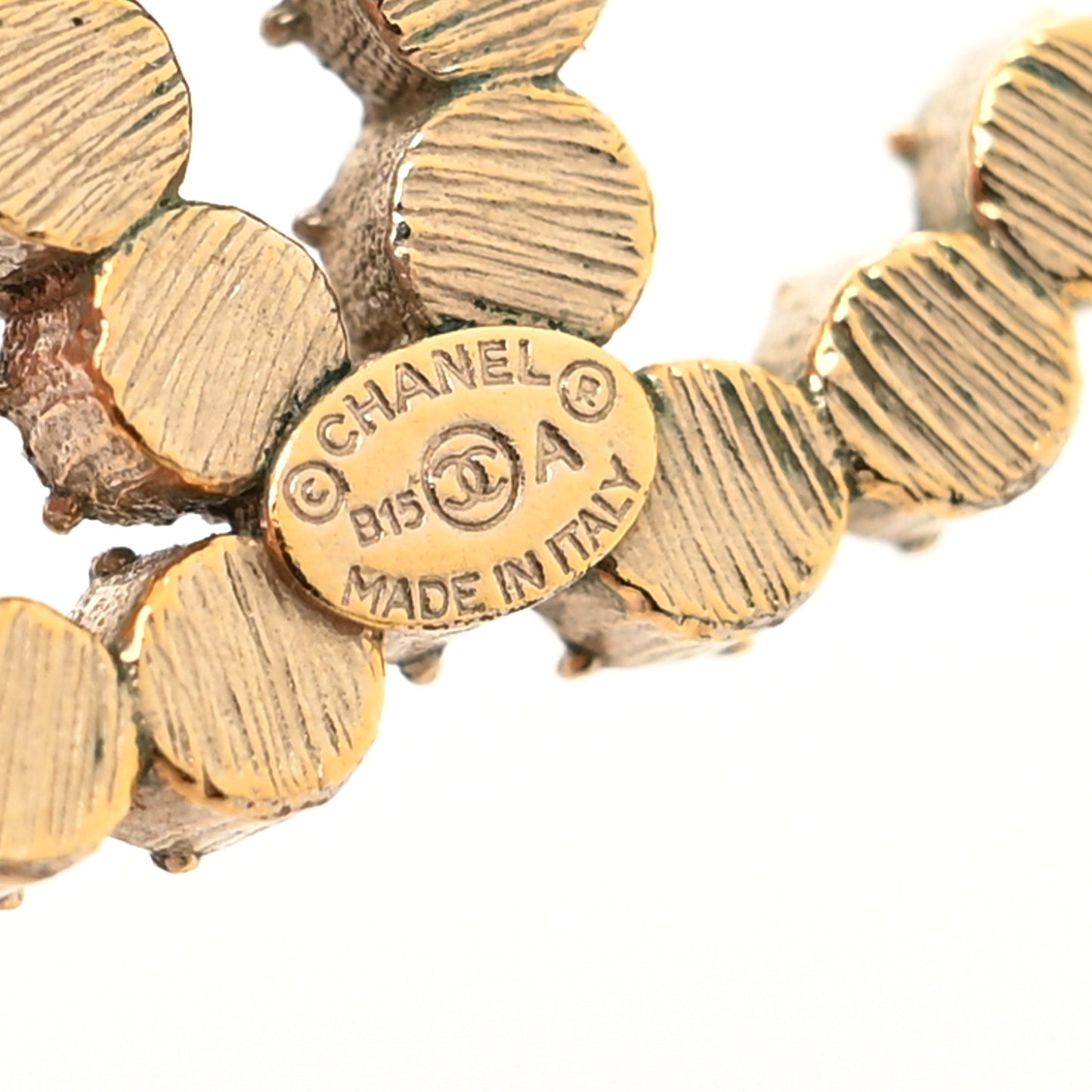 Crystal CC Earrings Gold Beige