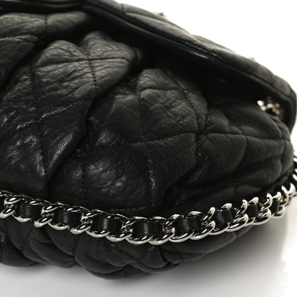 Chanel Washed Lambskin Quilted Medium Chain Around Messenger Black 12 of 15