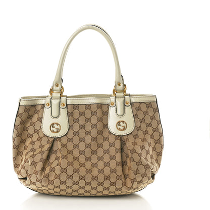 Gucci Monogram Medium Scarlett Studded Tote Beige 8 of 10